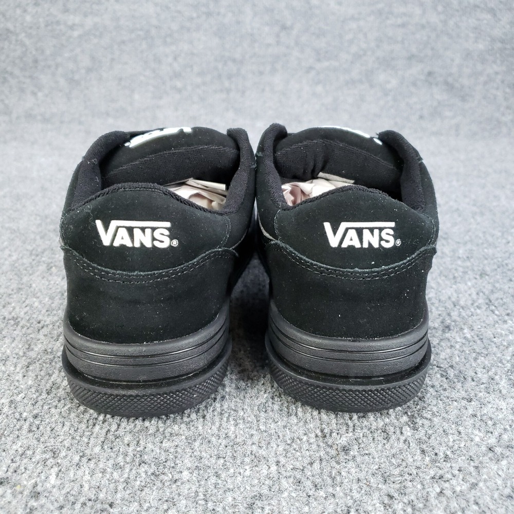 Vans Hylane Shoes Mens Size 8.5 Triple Black Skate Casual Sneakers Fat Tongue‎ - Picture 4 of 16